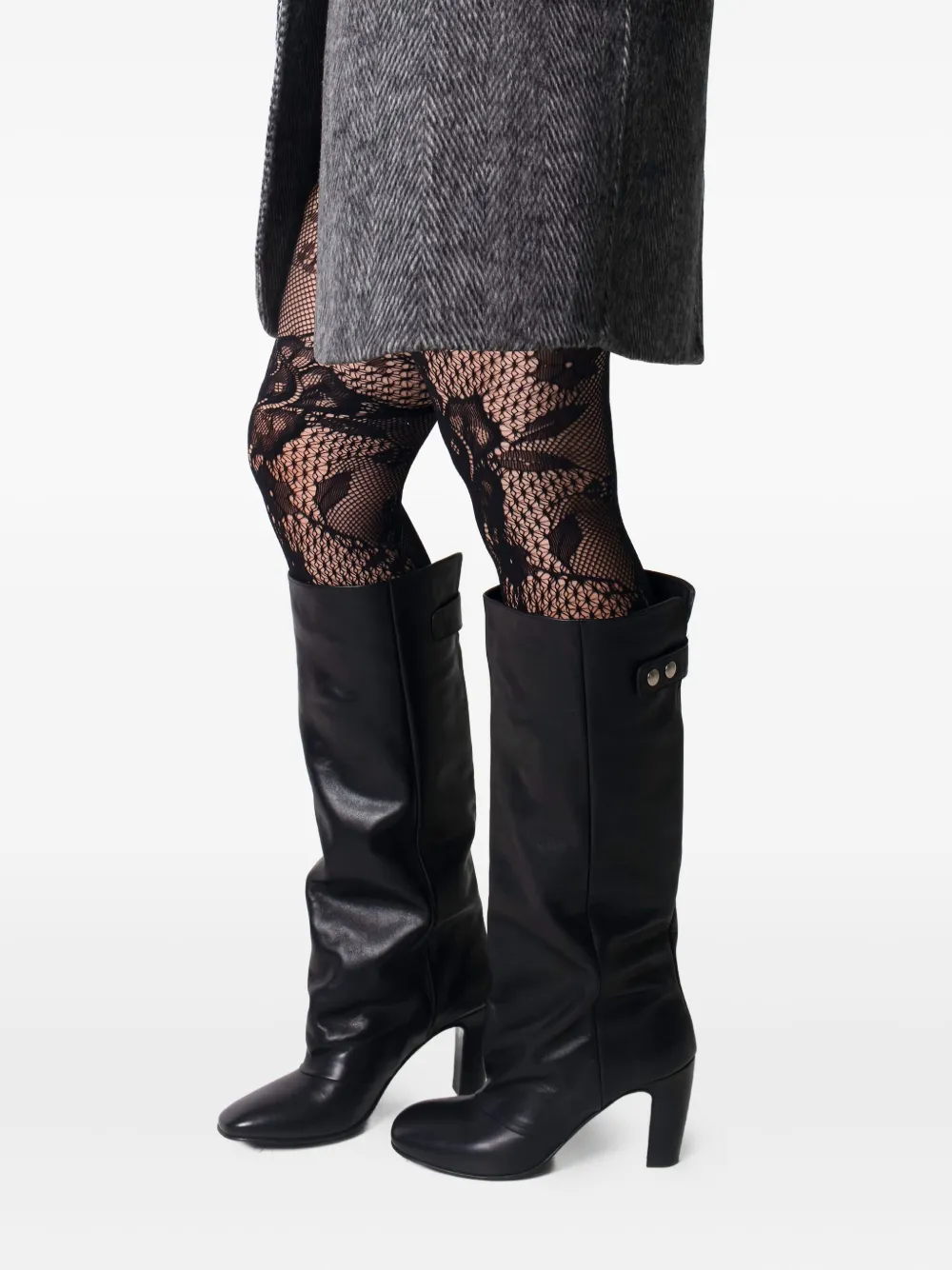 CHUCKIES Zhairaa laarzen met hak Zwart