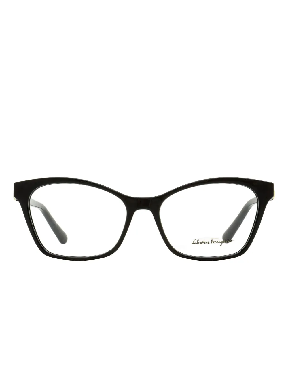 Ferragamo Eyewear Gancini Rectangle Glasses In Black