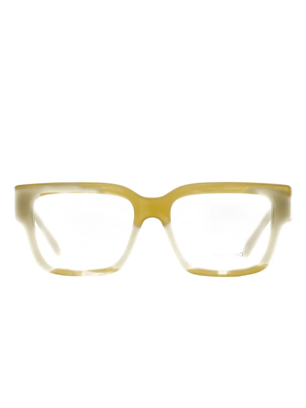 Ferragamo Eyewear Rectangular Logo Glasses In Yellow