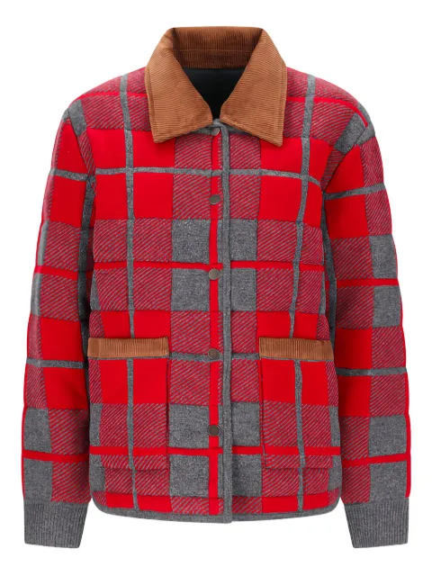 Guest In Residence corduroy-colar check-pattern jacket