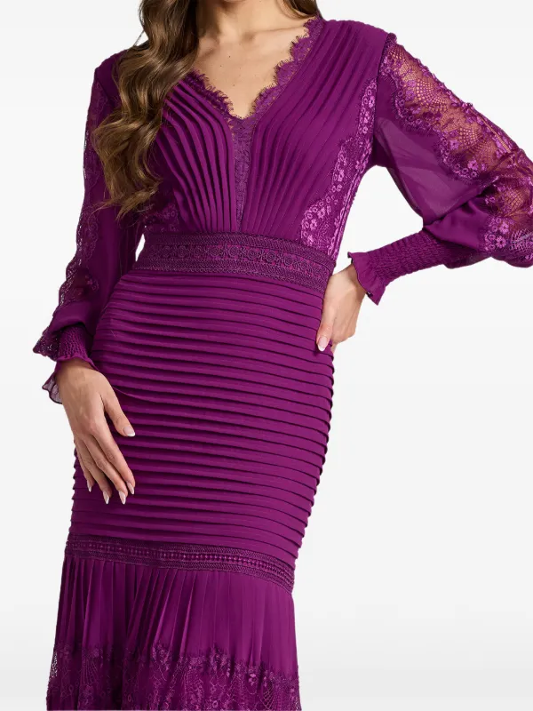 tadashi shoji purple lace dress Tadashi Shoji Pleated Maxi Dress