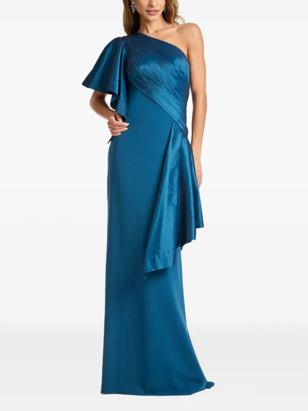 tadashi shoji maxi dress Nyssa Bishop Sleeve Gown