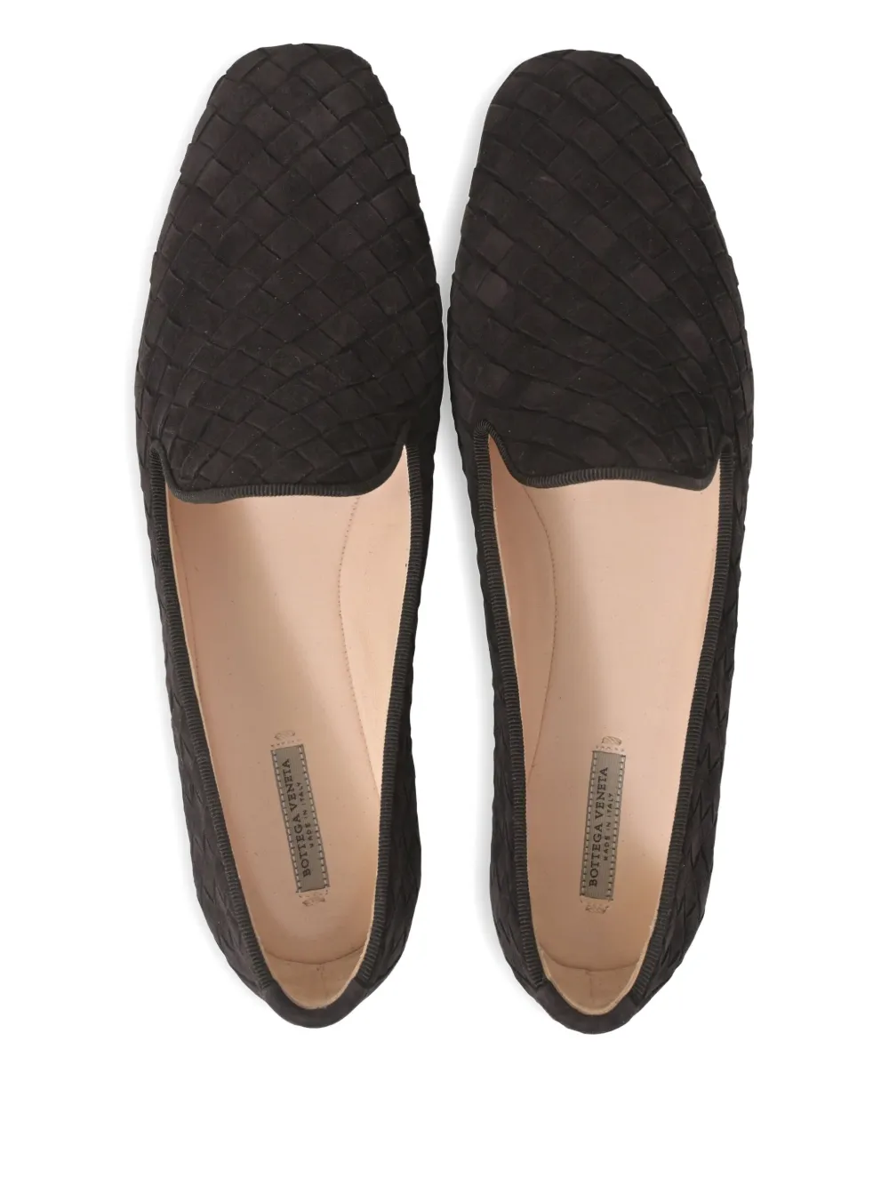 Pre-owned Bottega Veneta Intrecciato Loafers In Brown