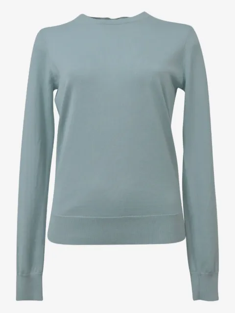 Theory crewneck ribbed-hem sweater