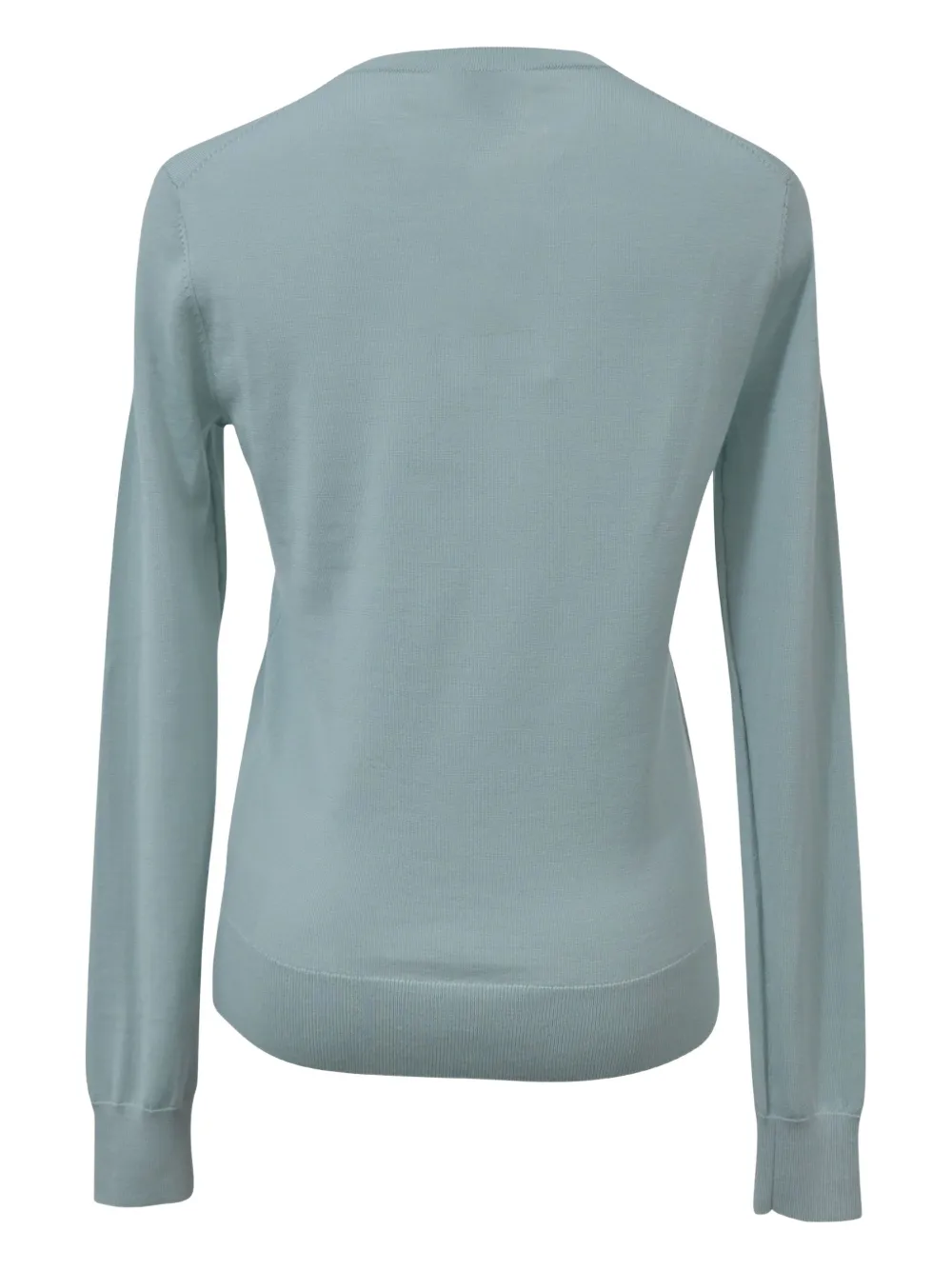 THEORY Pre-owned Crewneck Ribbed-hem Sweater In Blue