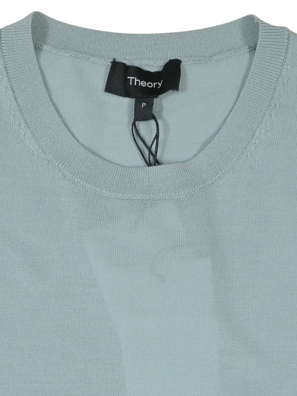 THEORY Pre-owned Crewneck Ribbed-hem Sweater In Blue