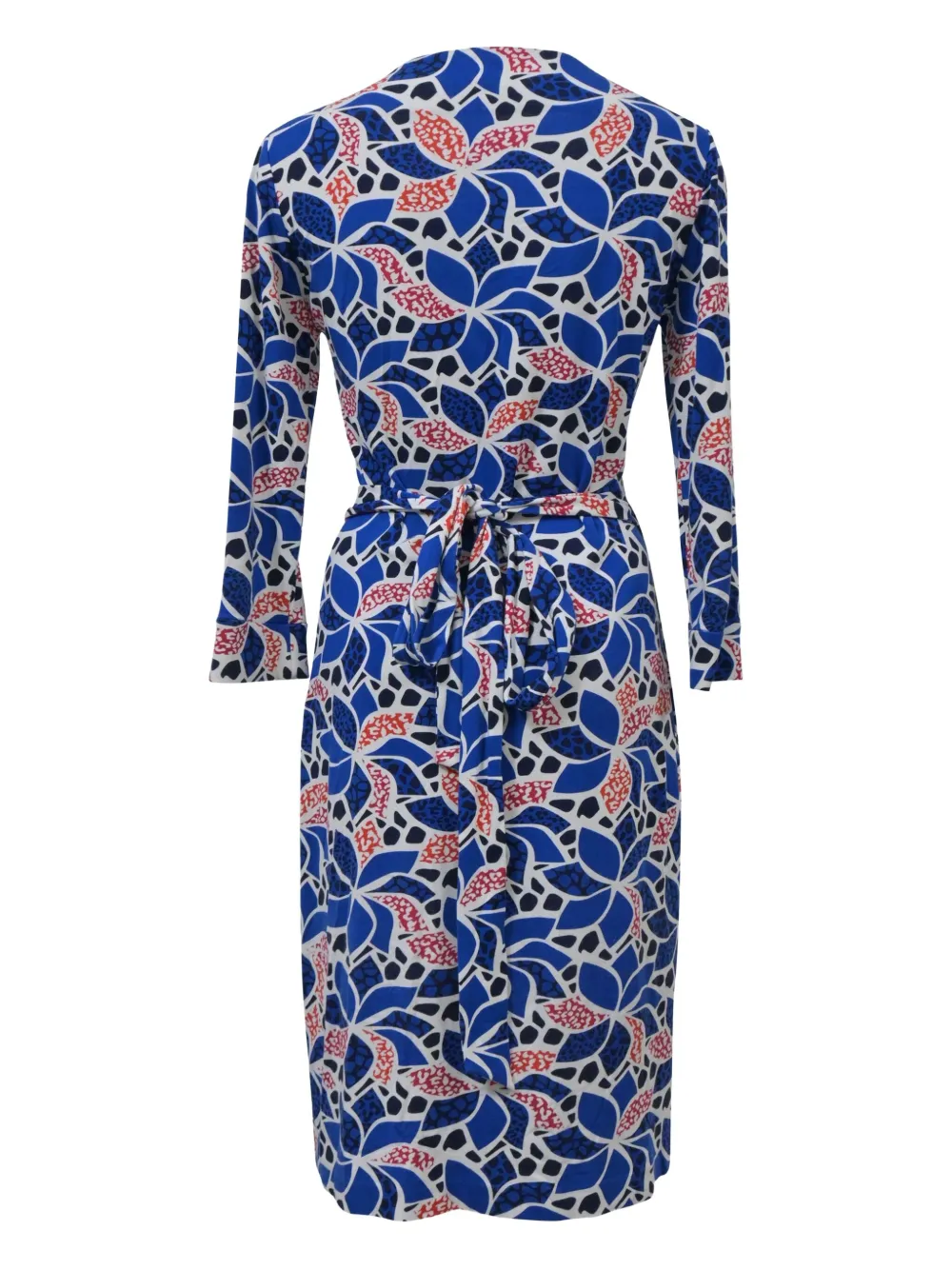 DVF Diane von Furstenberg Midi-jurk met logoprint - Blauw