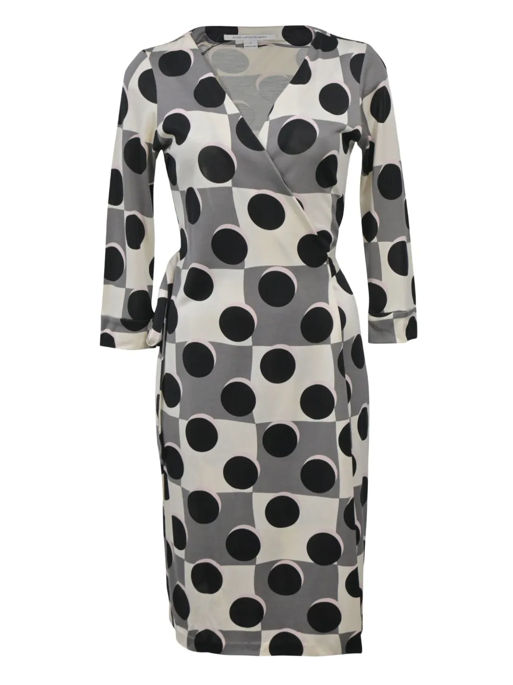 DVF Diane von Furstenberg polka dot wrap dress - Bianco