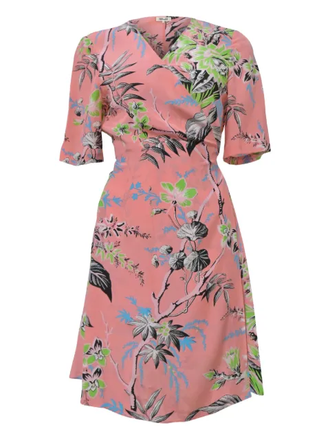 DVF Diane von Furstenberg ボタニカルプリント ラップドレス