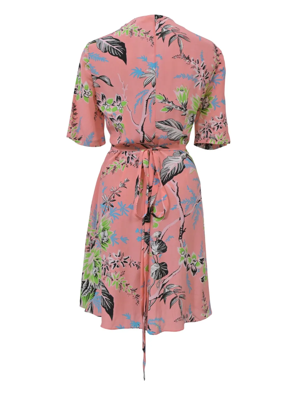 DVF Diane von Furstenberg Gewikkelde midi-jurk met botanische print - Roze