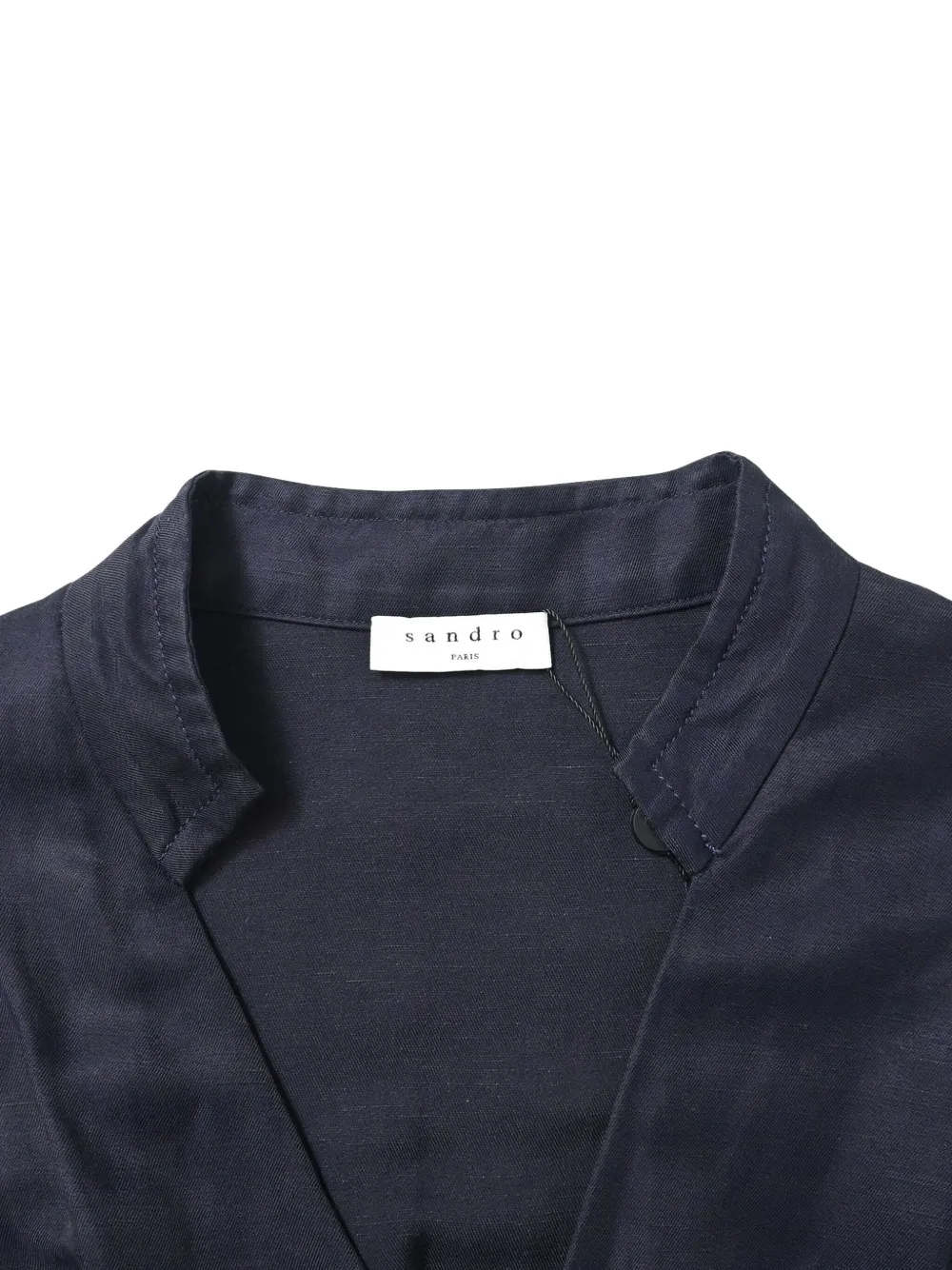 Pre-owned Sandro Gathered Mini Dress In Blue