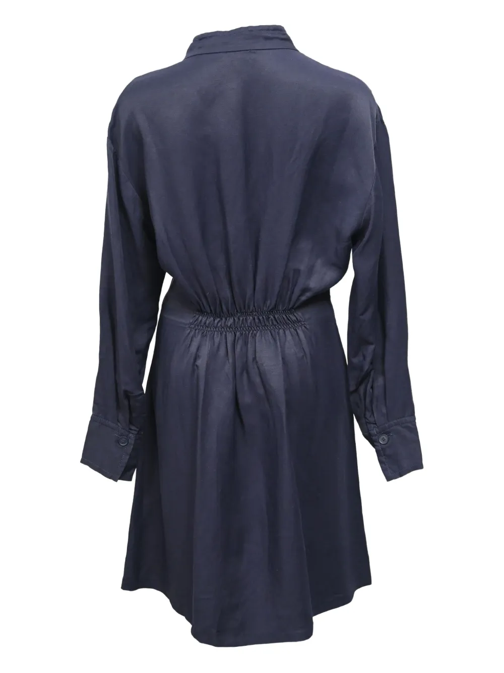 Pre-owned Sandro Gathered Mini Dress In Blue