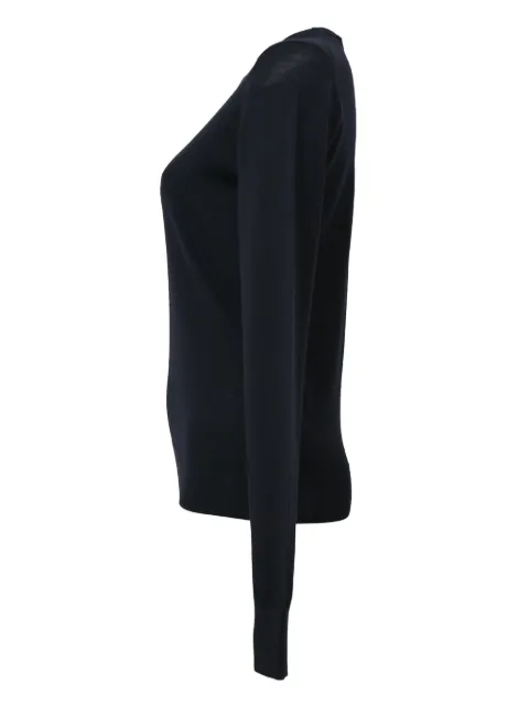 Theory jersey con ribete de canalé y cuello redondo