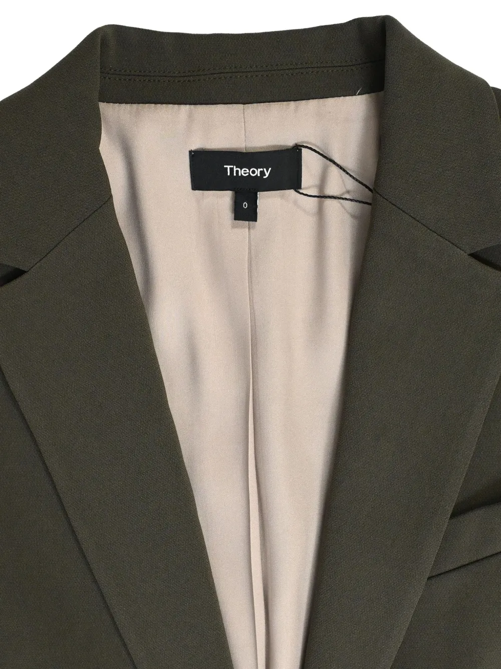 Pre-owned Theory Single-breasted Flap-pocket Blazer In Green