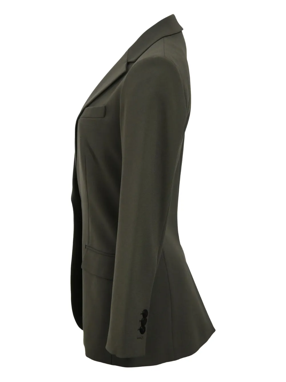 Pre-owned Theory Single-breasted Flap-pocket Blazer In Green