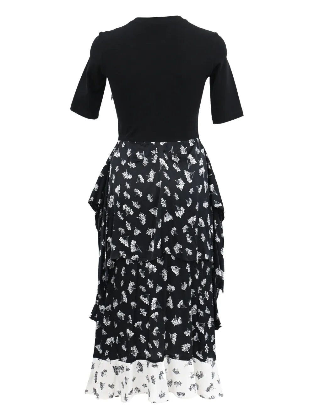 Maje floral-print midi dress - Zwart