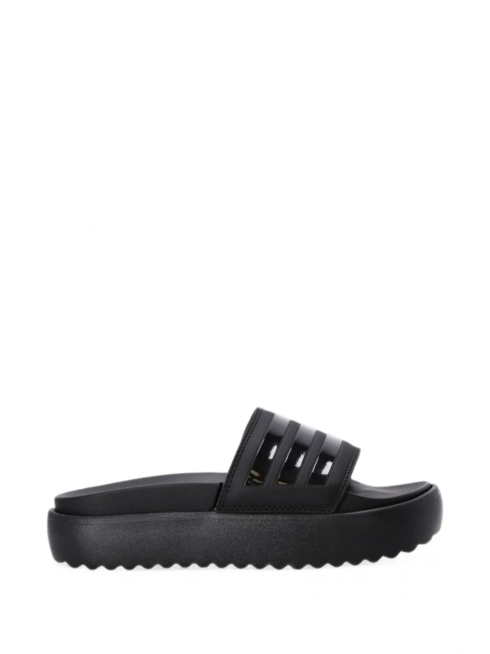 Adidas Adilette slippers met plateauzool Zwart