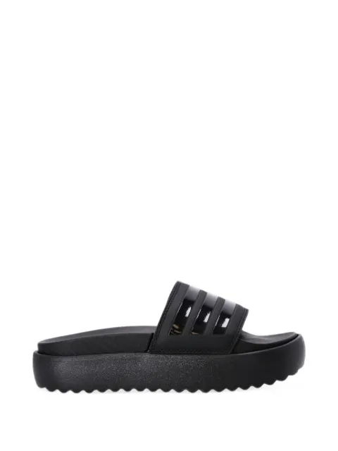 adidas black platform slides