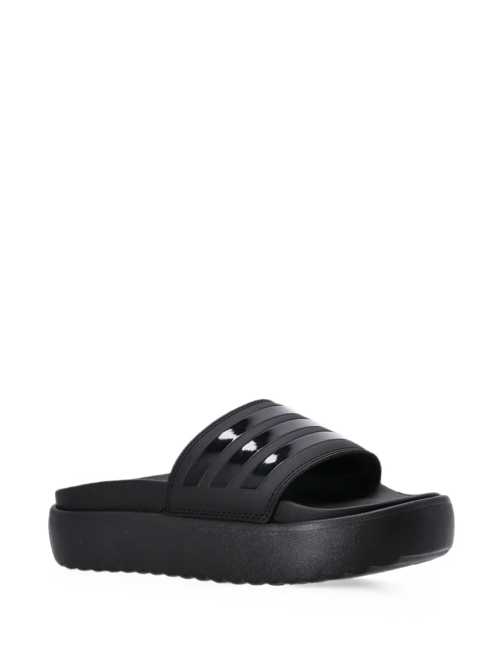 adidas Adilette slippers met plateauzool Zwart