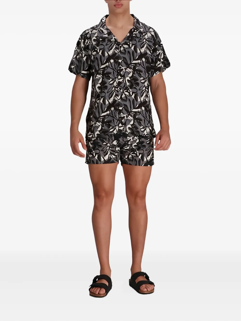 BOSS floral shirt - Grijs