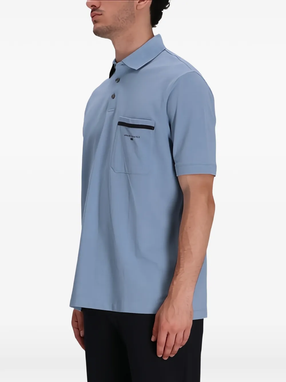 Armani Exchange Poloshirt met zak Blauw