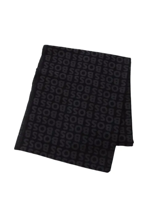 BOSS Tadic logo-jacquard scarf