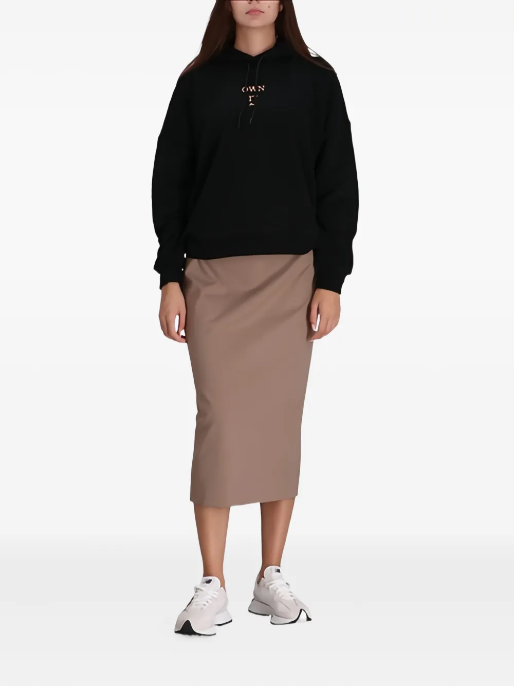 BOSS Hoodie met logoprint - Zwart