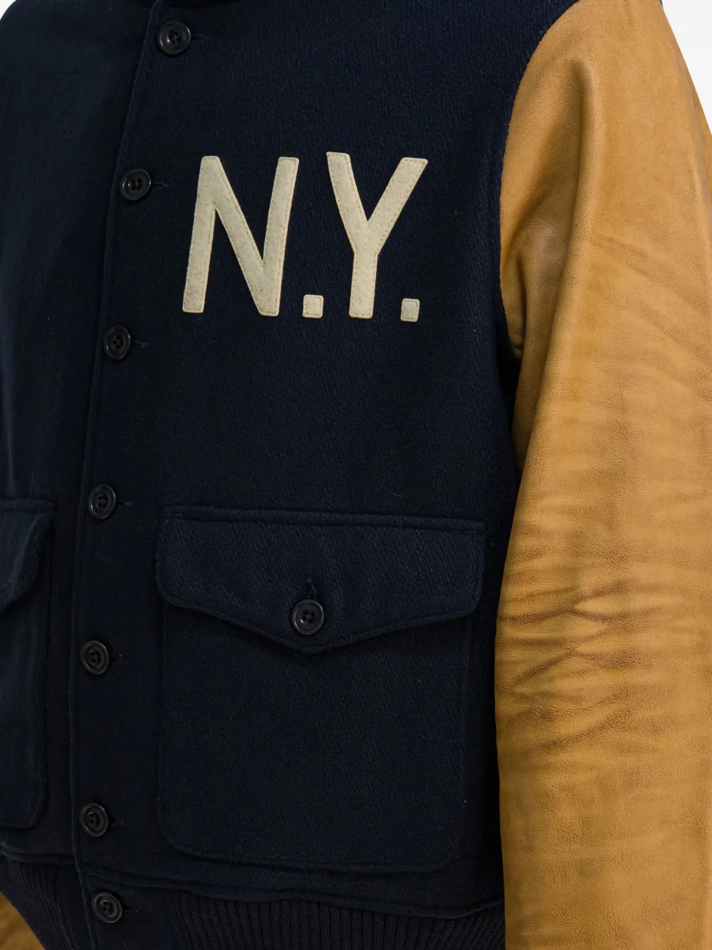 Polo Ralph Lauren x New York Yankees tweekleurig bomberjack Blauw