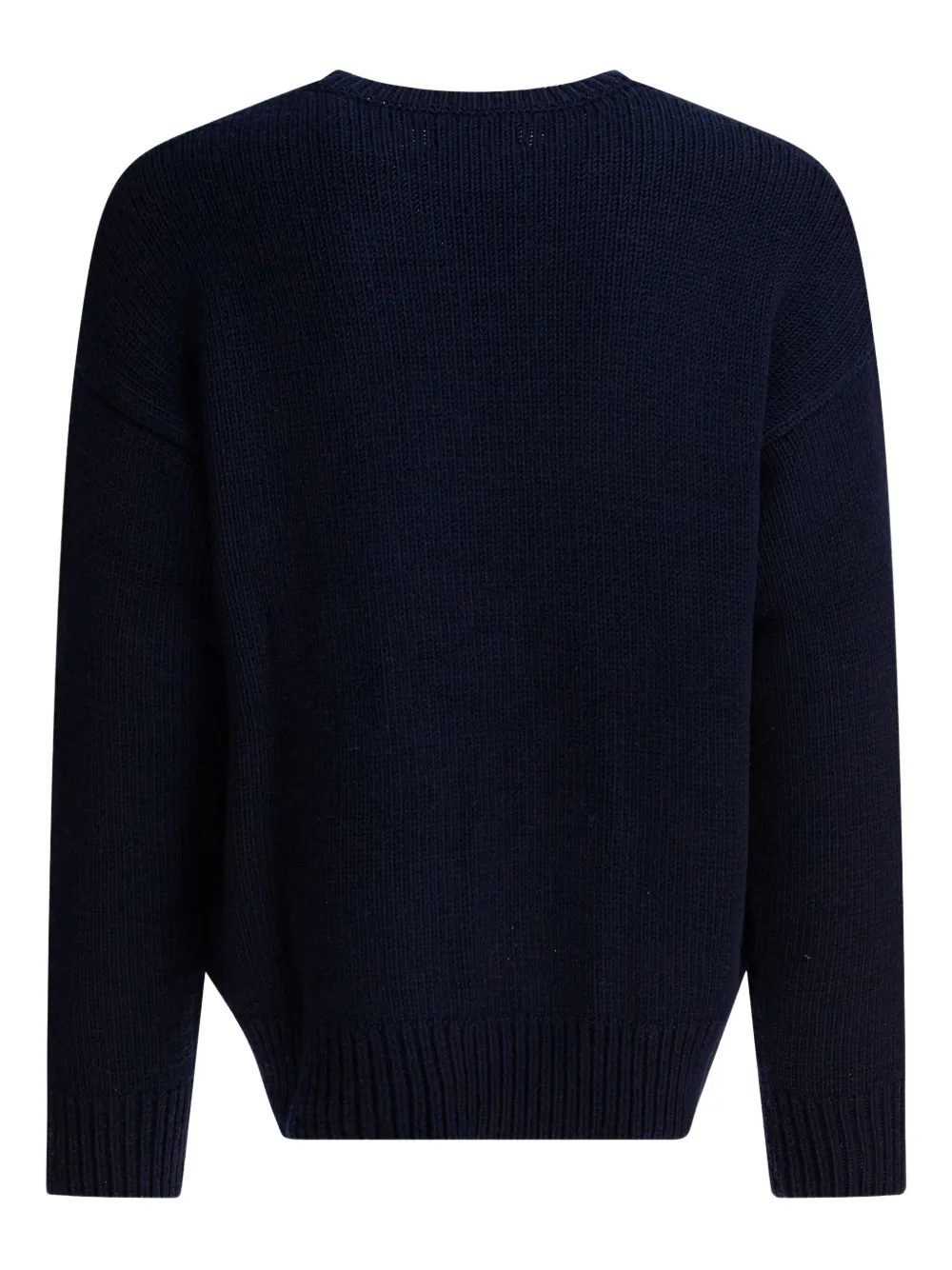 Polo Ralph Lauren Wollen trui met letter-applicatie - Blauw