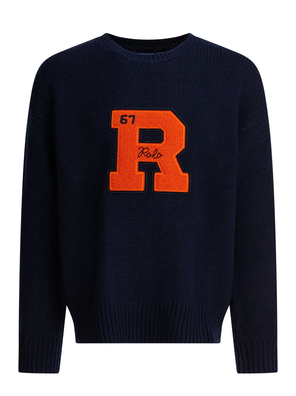 Polo Ralph Lauren letter-appliqué wool sweater - Blu