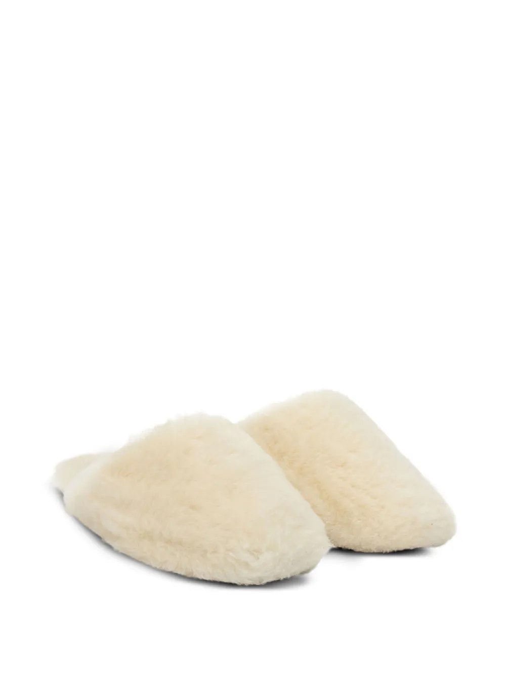 Aeyde Rega lammy slippers Beige