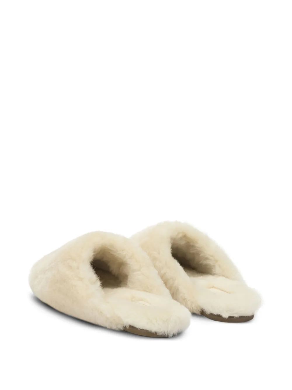 Aeyde Rega lammy slippers Beige