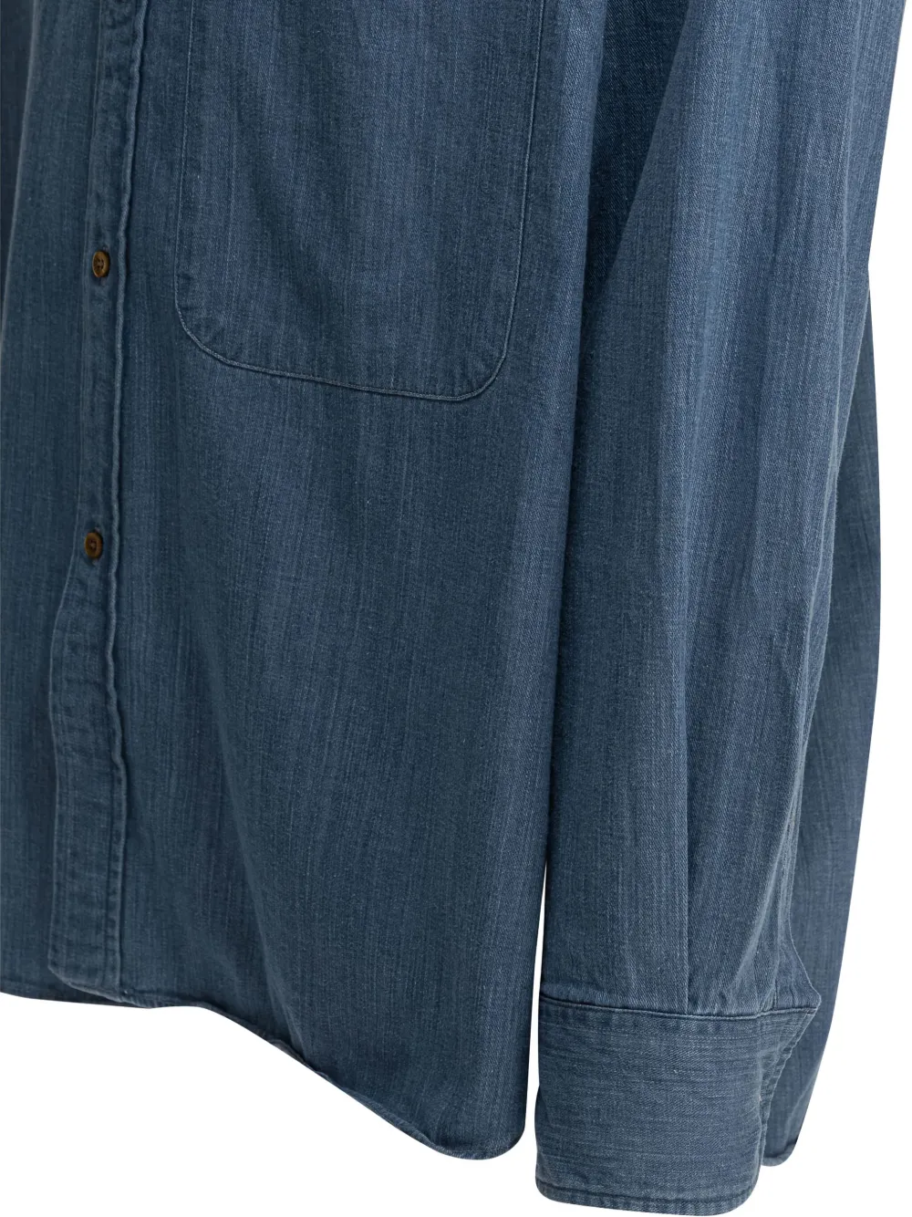 BEAMS PLUS Lisa overhemd met borstzak en knopen Blauw