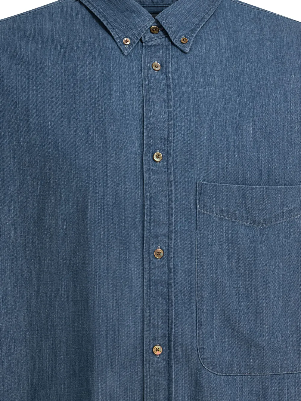  Beams Plus Lisa Chest-pocket Button-up Shirt - Blue 