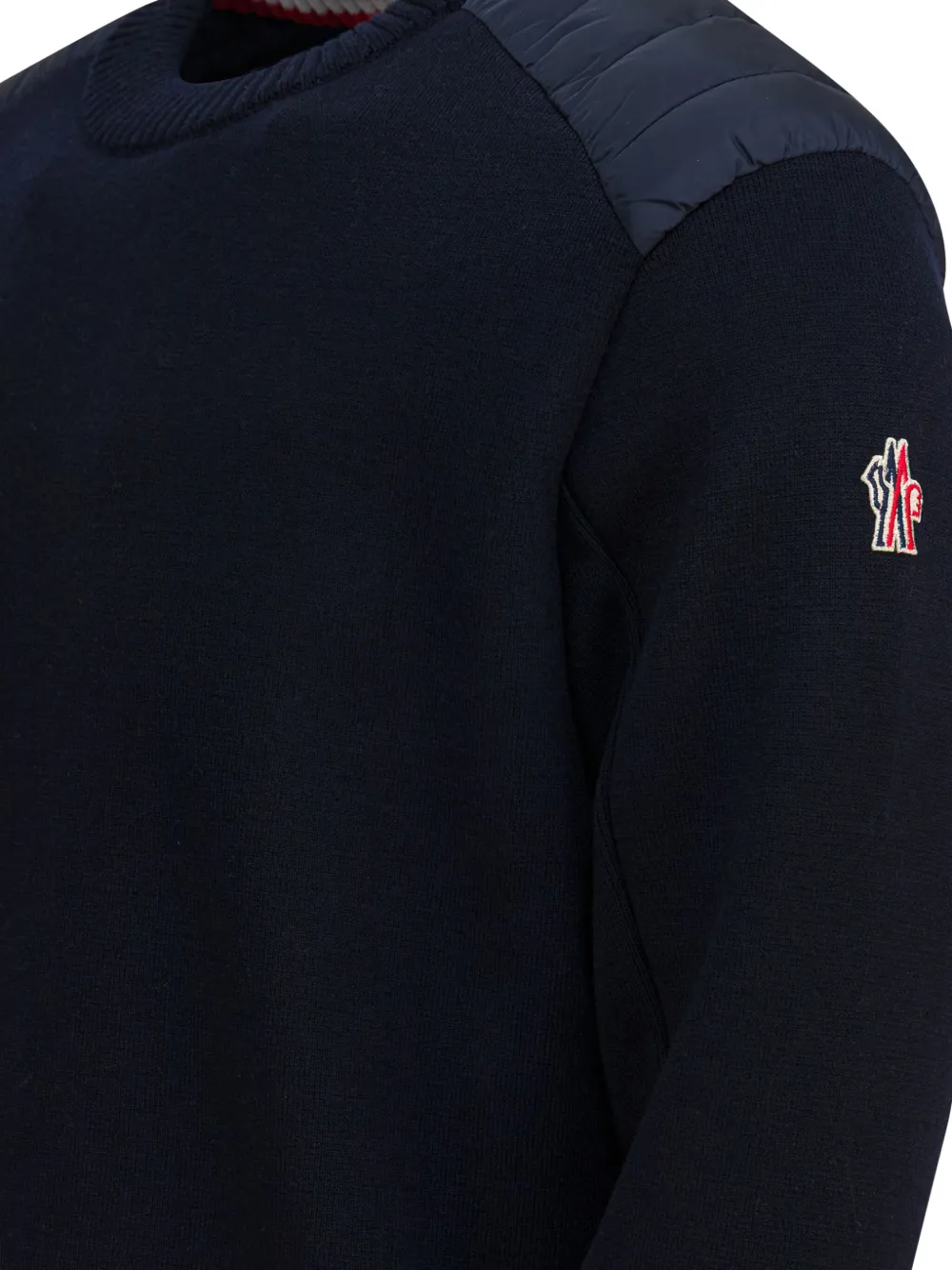 Moncler Grenoble Blue Wool Blend Knitwear In Multi