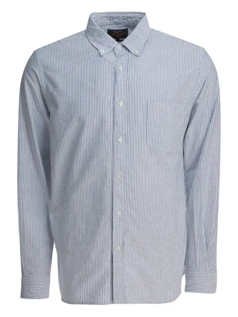 BEAMS PLUS  B.D. striped chest-pocket shirt