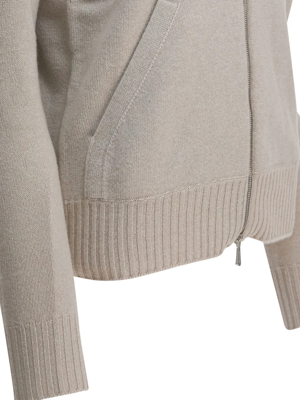 Drumohr Vest met capuchon en rits Beige
