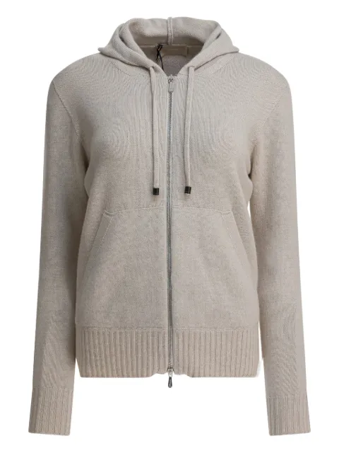 Drumohr hooded zip cardigan