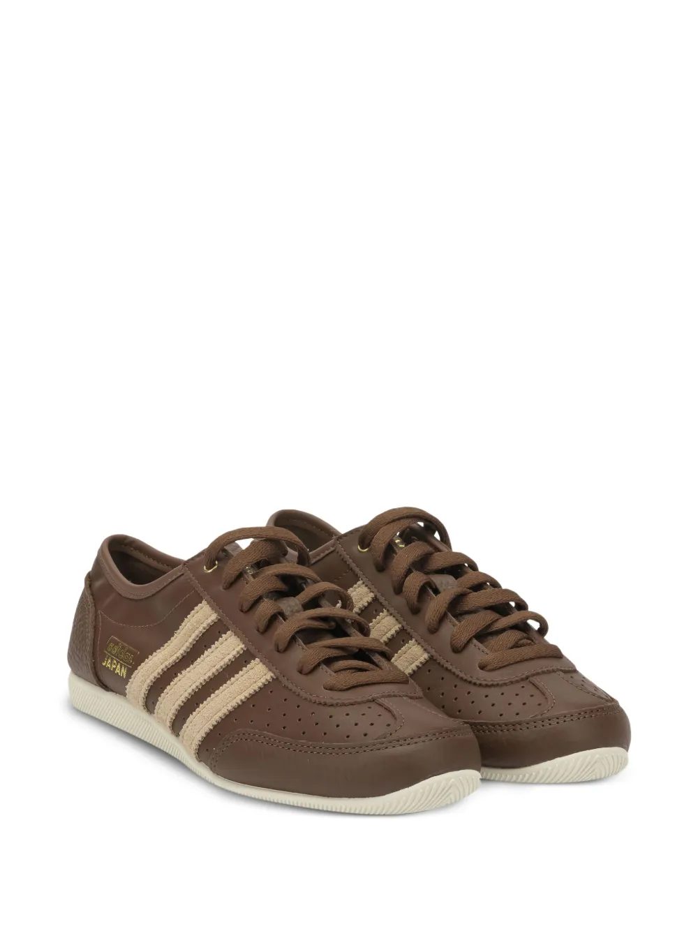 adidas Japan gestreepte leren sneakers Bruin