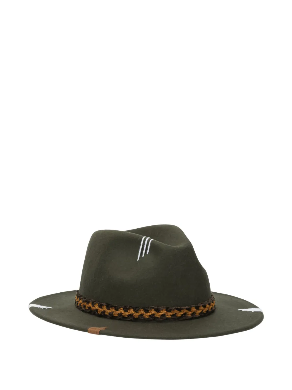 The Hat Gang Chapeau Braided-trim Hat In Brown