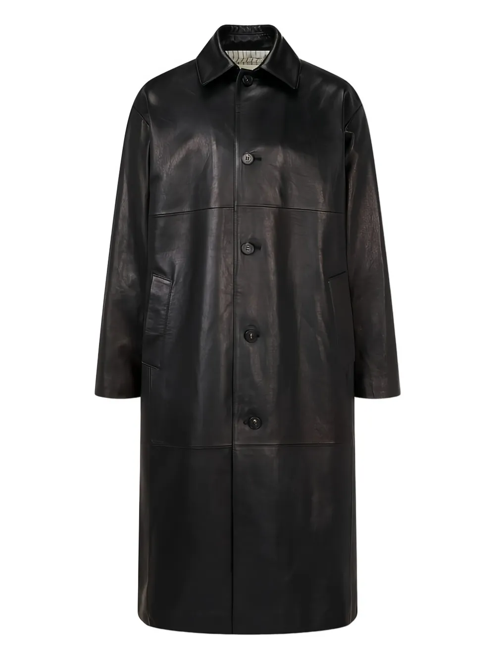 Man On The Boon. calf leather single coat | Black | Image 1