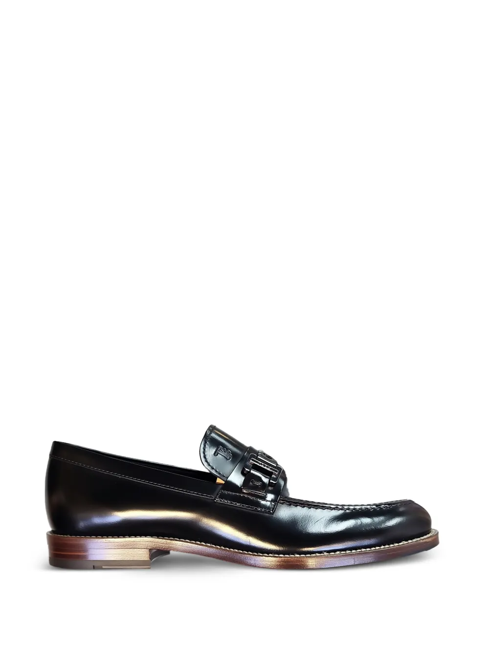 Tod's buckle-detail leather loafers - Nero