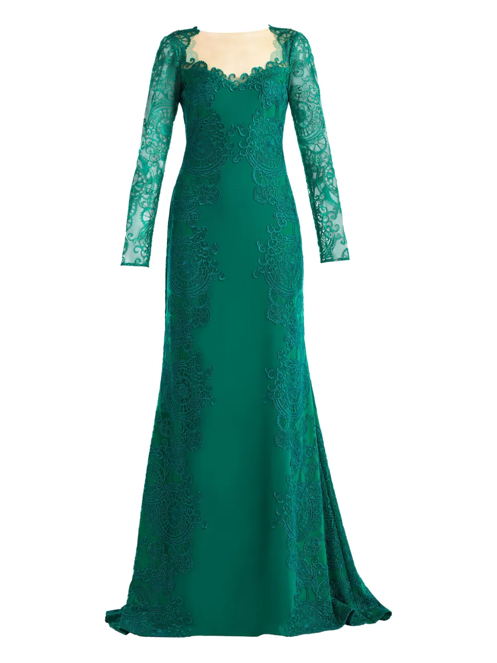 Tadashi Shoji Abito lungo in pizzo - Verde