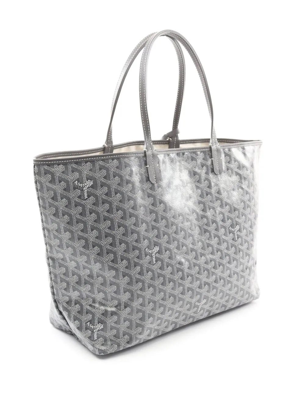 Pre-owned Goyard 2010-2025 Ine Saint Louis Pm Tote Bag In Gray