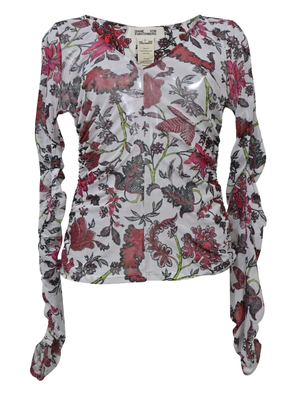 DVF Diane von Furstenberg floral-print top | White | Image 1