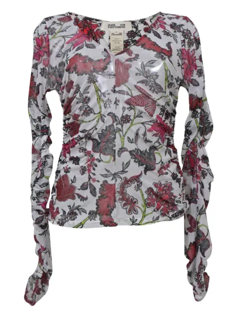 DVF Diane von Furstenberg floral-print top