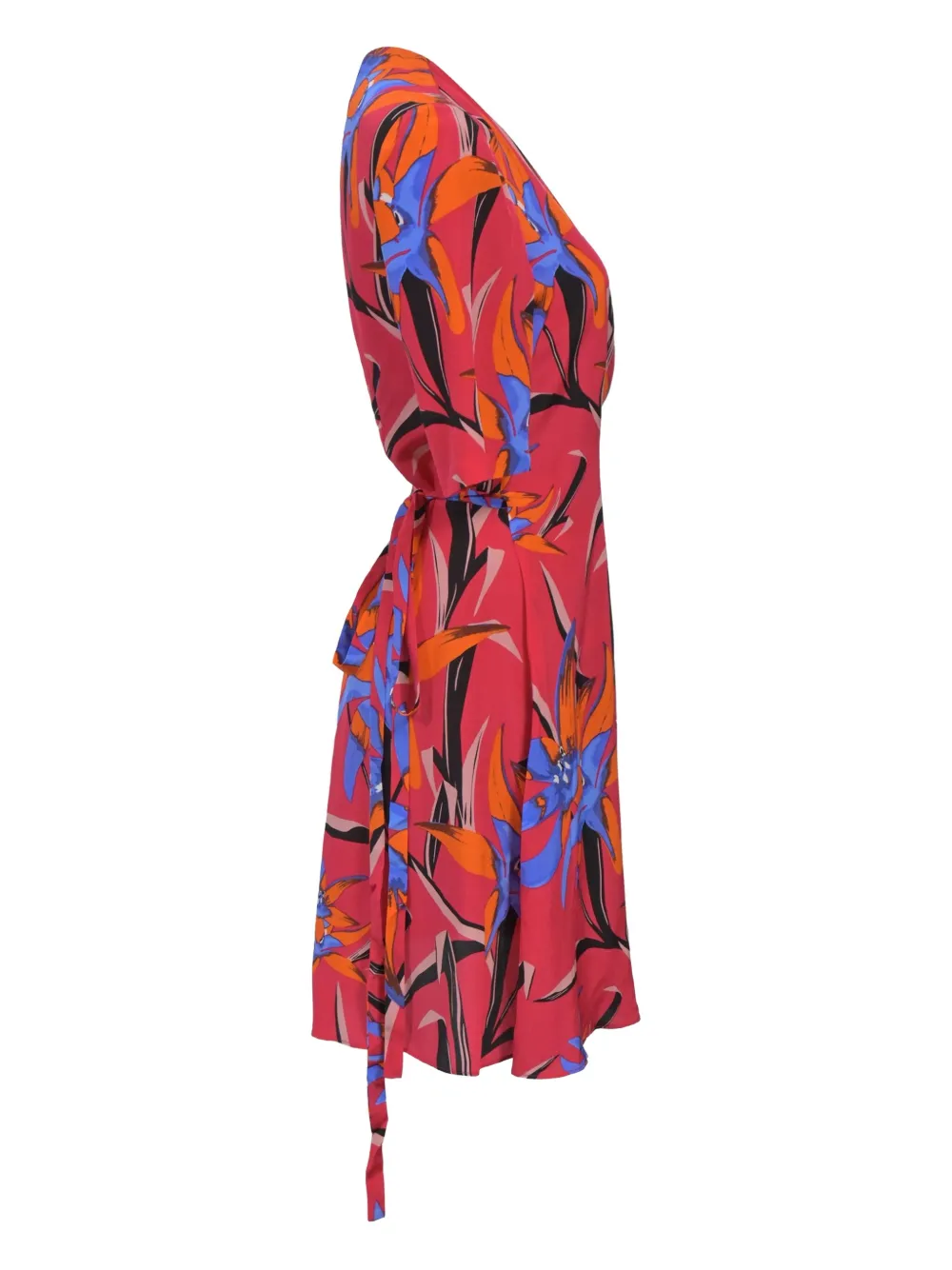 Dvf Vintage Wikkeljurk met print - Rood