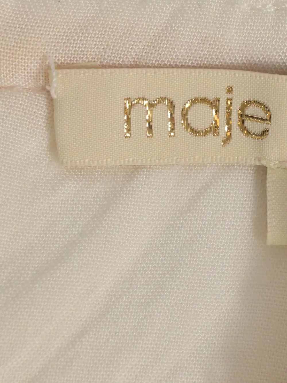 Pre-owned Maje Lidony Floral-lace Blouse In White