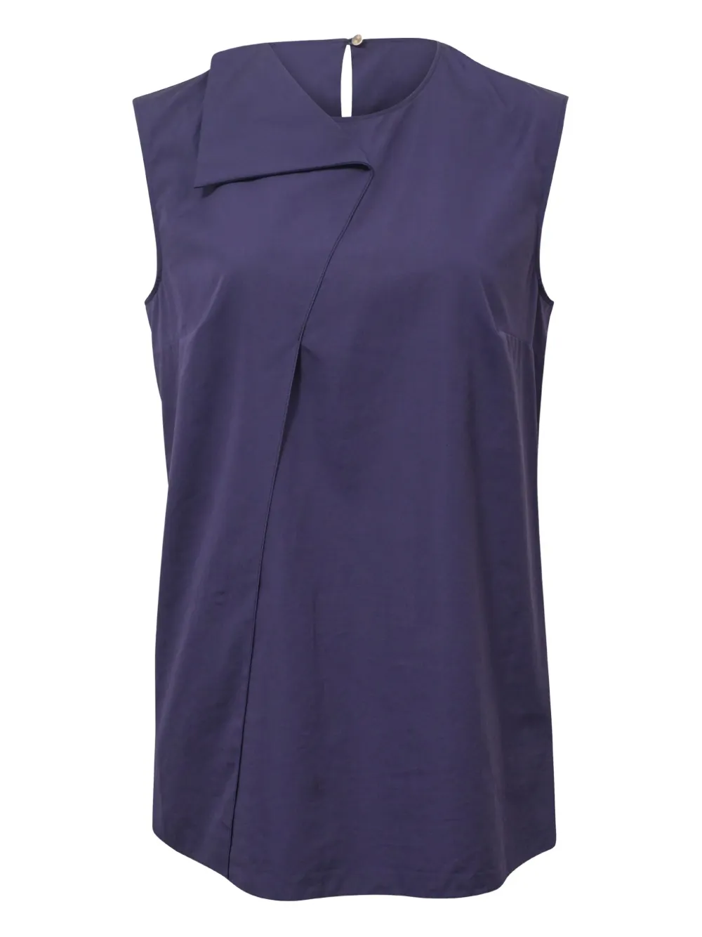 Hermès Pre-Owned fold-collar sleeveless top | Blue | Image 1