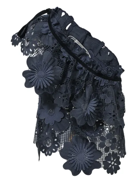 Self-Portrait top de encaje con volantes